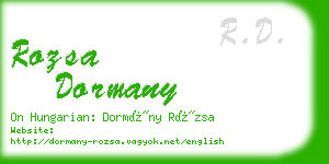 rozsa dormany business card